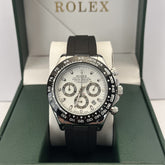 Rolex Daytona Cosmograph Panda Oysterflex White Dial 40mm