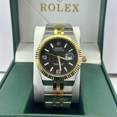 Rolex Land-Dweller Half Gold Black Dial 40mm