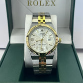 Rolex Land-Dweller Half Gold Silver Dial 40mm