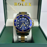 Rolex Submariner Half Gold Blue Openback Dial 40mm