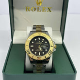 Rolex Yacht Master Half Gold Bezel Black Dial 40mm