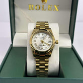Rolex Lady Datejust Gold Silver Dial 28mm