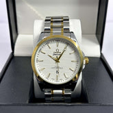 Omega Seamaster Aqua Terra Half Gold White Dial 43mm