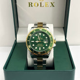 Rolex Submariner Half Gold Green Dial Openback Dial 40mm