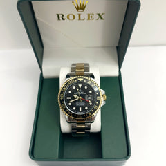 Rolex GMT-Master II Half Gold Black Dial 40mm