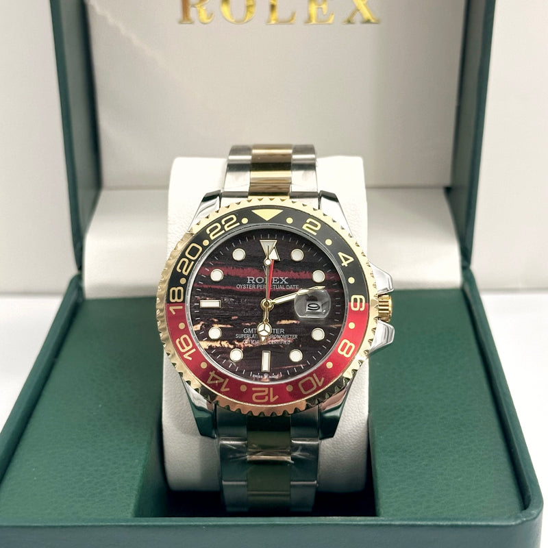 Rolex GMT-Master II Half Gold Tiger Iron Dial 40mm
