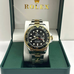Rolex GMT-Master II Half Gold Black Dial 40mm