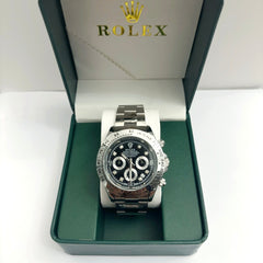 Rolex Daytona Cosmograph Steel Black Diamond Dial 40mm