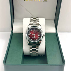 Rolex Lady Datejust Steel Red Dial 28mm