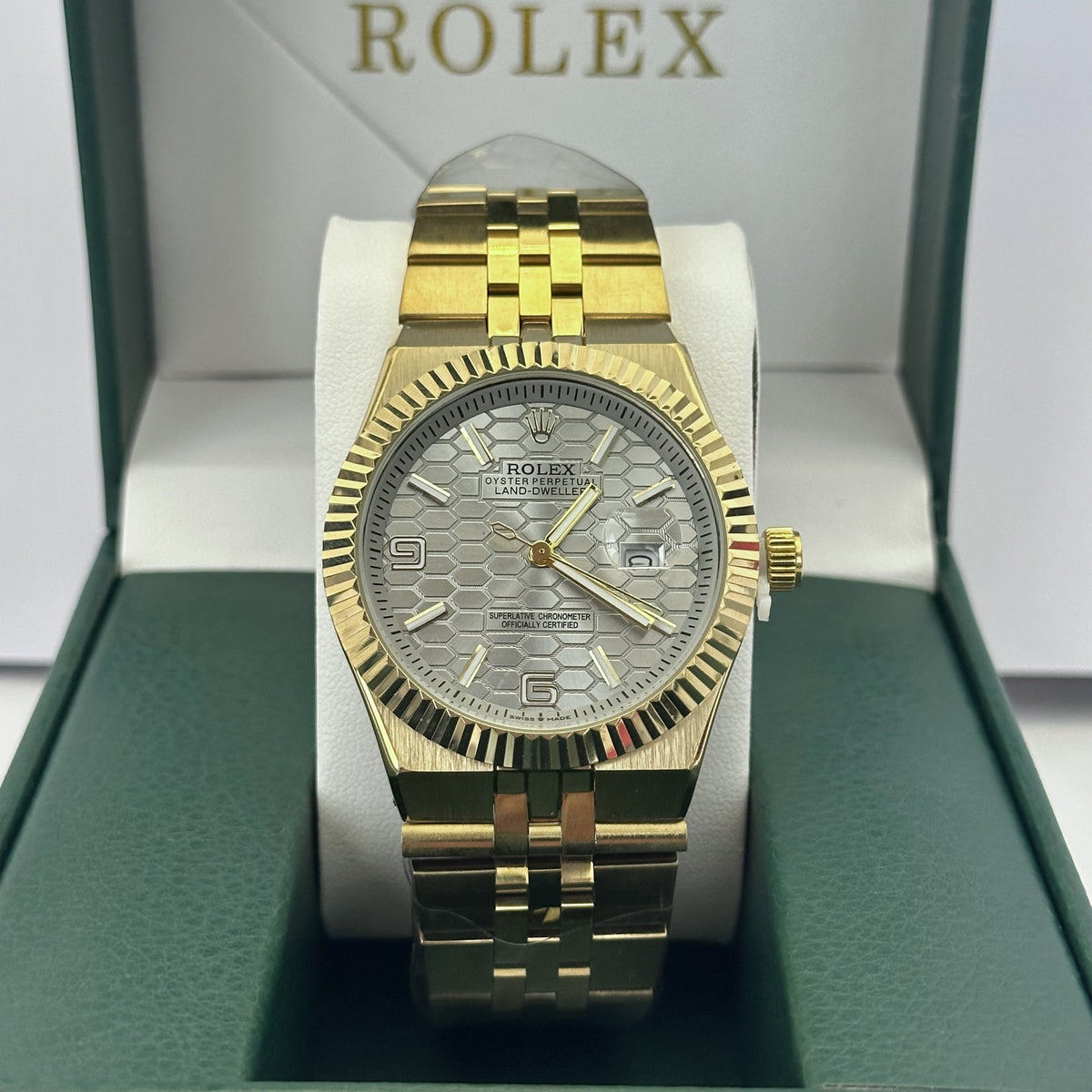 Rolex Land-Dweller Gold Grey Dial 40mm