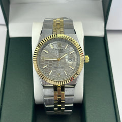 Rolex Land-Dweller Half Gold Grey Dial 40mm