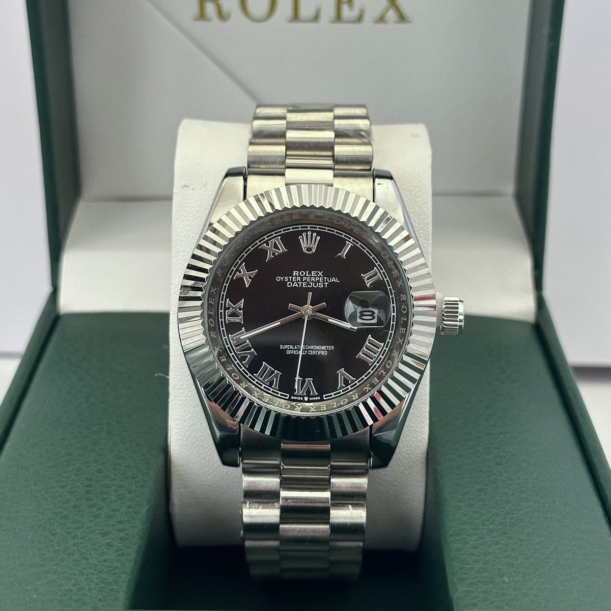Rolex Datejust II Black Roman Dial 41mm