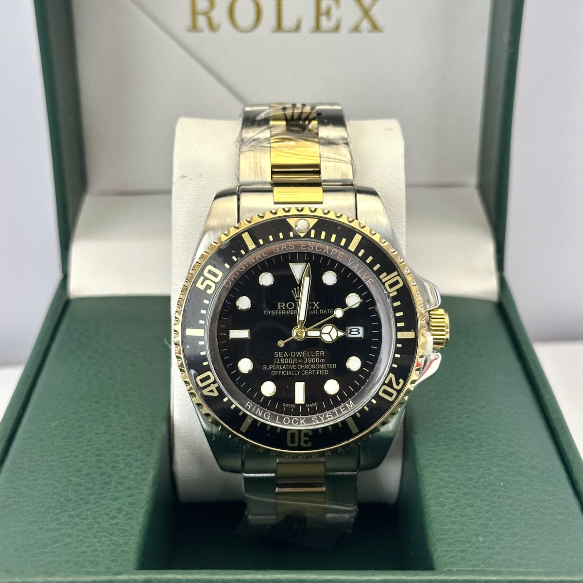 Rolex Sea Dweller Half Gold Black Dial 44mm