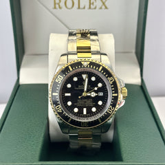 Rolex Sea Dweller Half Gold Black Dial 44mm