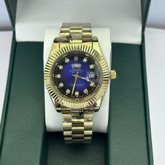 Rolex Datejust Gold Diamond Blue Gradient Dial 41mm