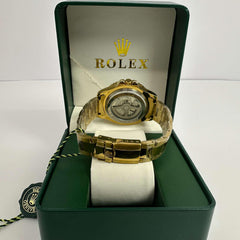 Rolex Submariner Gold Blue Bezel Openback Dial 40mm