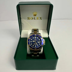 Rolex Submariner Half Gold Blue Openback Dial 40mm