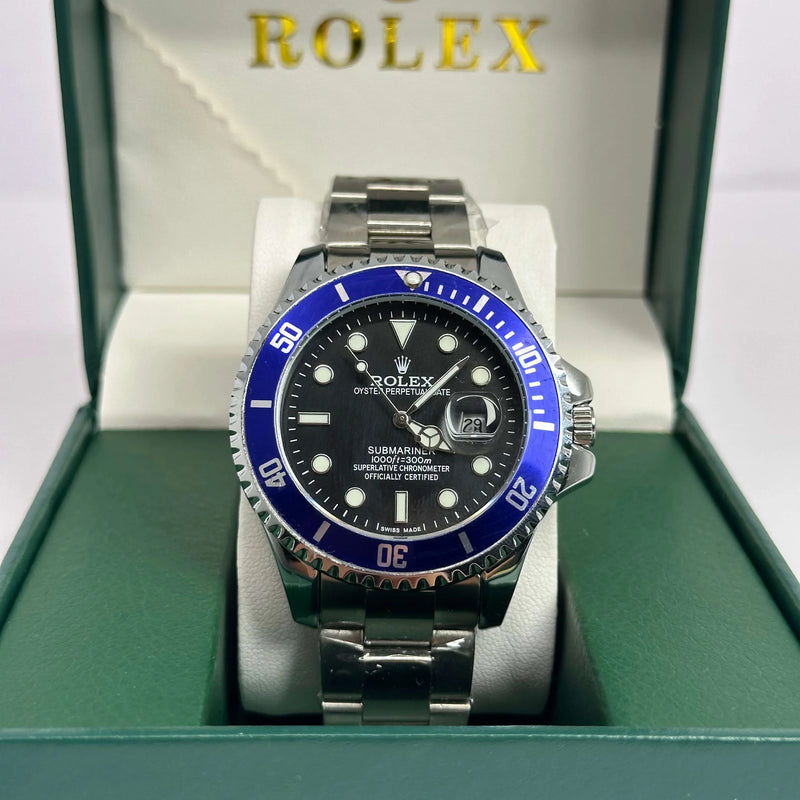Rolex Submariner Blue Bezel Black Openback Dial 40mm