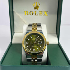 Rolex Land-Dweller Half Gold Green Dial 40mm
