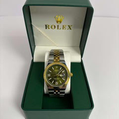 Rolex Land-Dweller Half Gold Green Dial 40mm