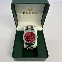 Rolex Datejust Red Dial 41mm
