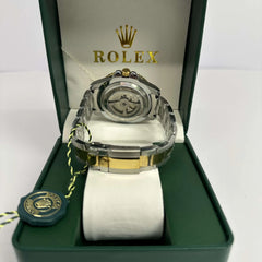 Rolex Yacht Master Half Gold Bezel Silver Dial 40mm