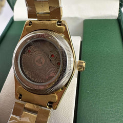 Rolex Lady Datejust Gold Green Dial 28mm