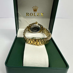 Rolex Lady Datejust Gold Green Dial 28mm