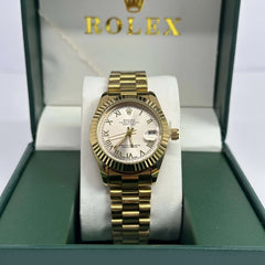Rolex Lady Datejust Gold Pink Dial 28mm
