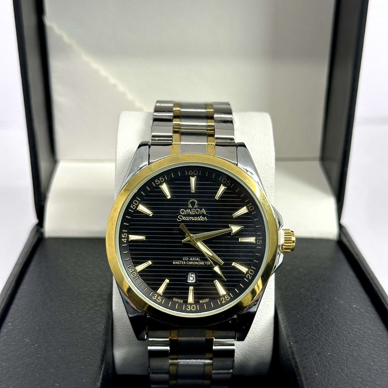 Omega Seamaster Aqua Terra Half Gold Black Dial 43mm