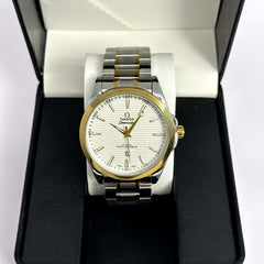 Omega Seamaster Aqua Terra Half Gold White Dial 43mm