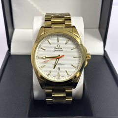 Omega Seamaster Aqua Terra Gold White Dial 43mm